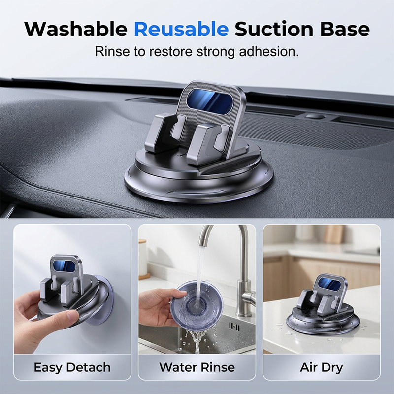 🚗 50% OFF NOW!📱 Rotating Dashboard Car Phone Holder – 360° Adjustable & Anti-Slip – Hands-Free Phone Mount 🛡️