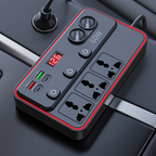 Multifunctional Car Charger with AC Outlets & USB