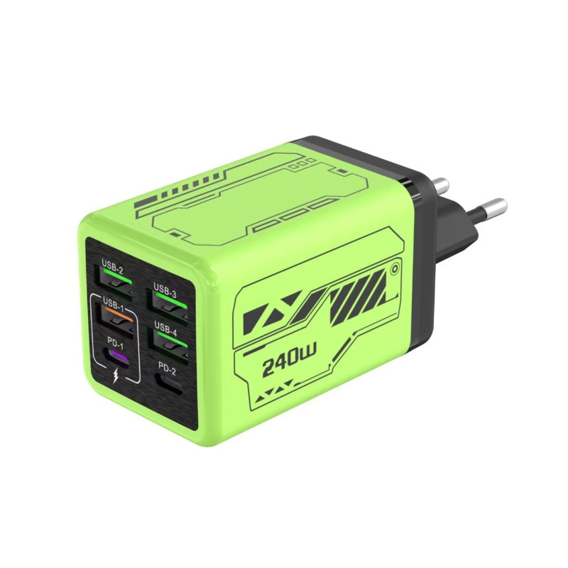 Cyberpunk Style 6-Port Power Adapter