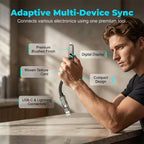 🔌 4-in-1 Charging Cable with Digital Display & Keychain – Fast-Charging, Kink-Resistant & Compact