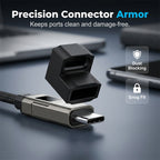 🔌 4-in-1 Charging Cable with Digital Display & Keychain – Fast-Charging, Kink-Resistant & Compact