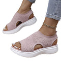 👡50% OFF NOW ! 💐 Women's Breathable Knit Platform Sandals – Air-permeable knit upper, cushioned sole & lightweight comfy summer footwear ✨