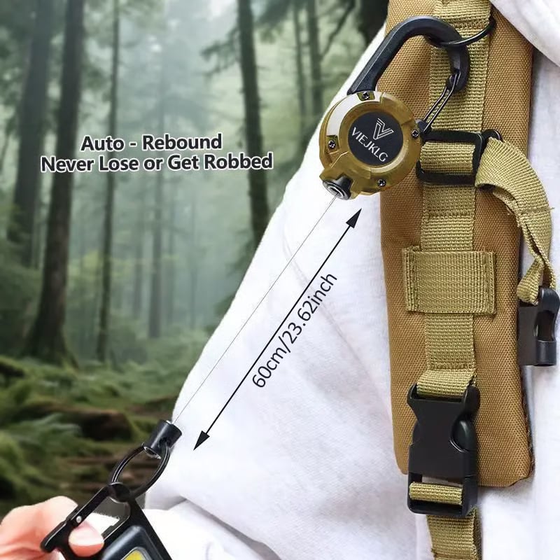 🏆Buy More Save More🎁3 In 1 New Multifunctional Retractable Pull Reel Carabiner Keychain