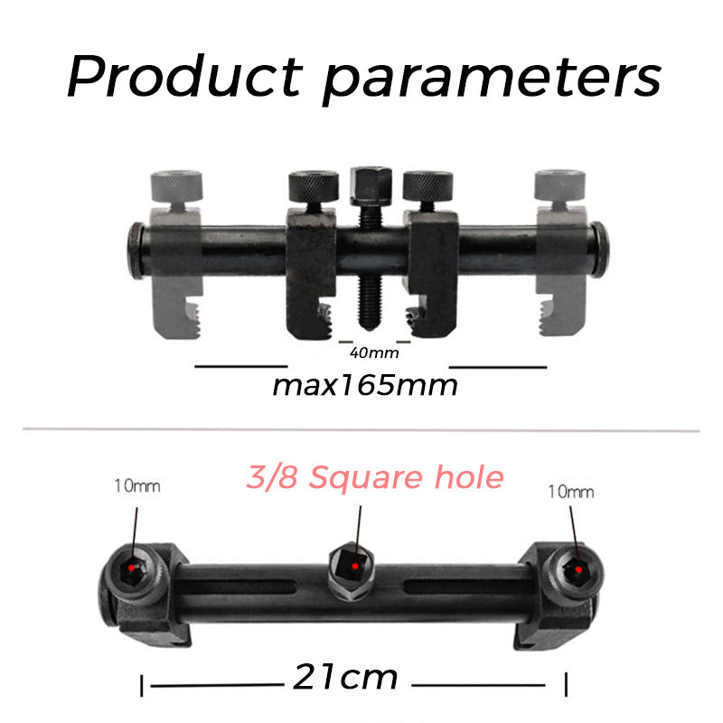 Adjustable Crankshaft Pulley Remover ⚙️ – 40-165mm Range, Three-Jaw Anti-Slip Grip, Steel Bead Protection, Includes Allen Wrench, for Car & Engine Repair