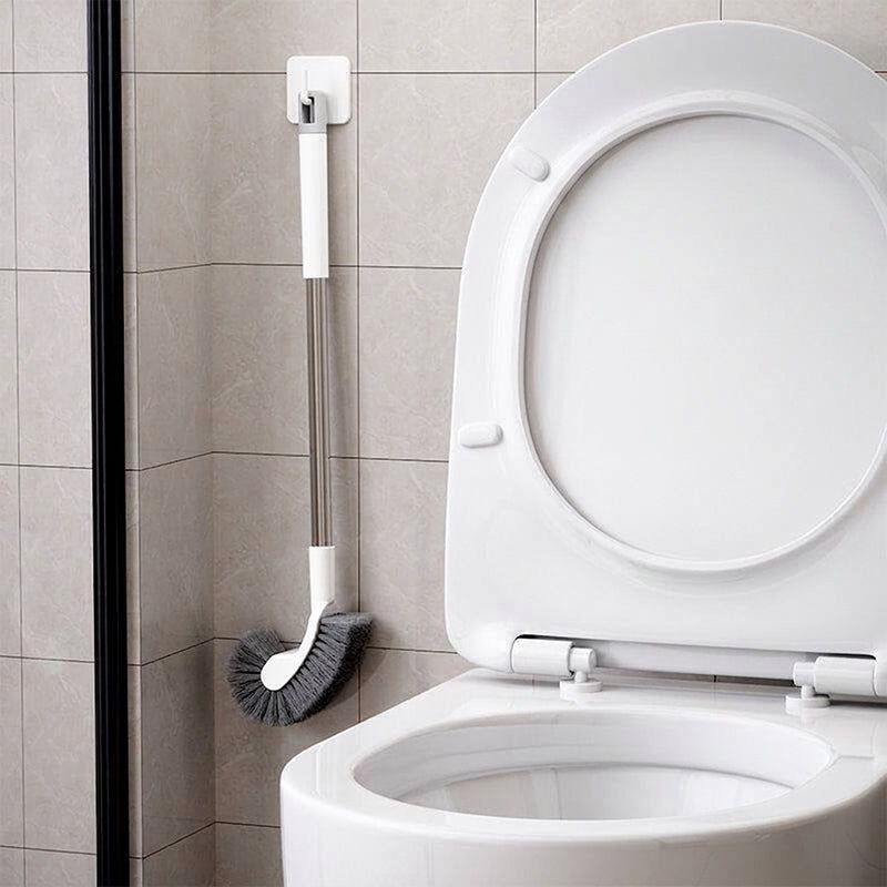 Long Handle Toilet Brush with Curved Head