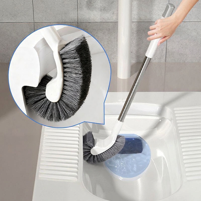 Long Handle Toilet Brush with Curved Head