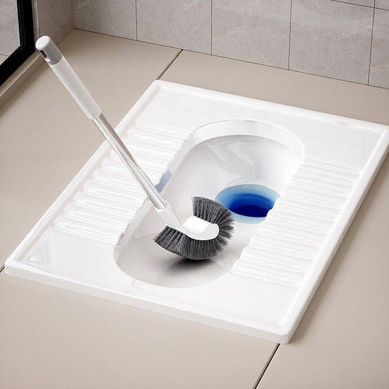 Long Handle Toilet Brush with Curved Head