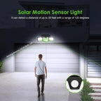 Solar 3-Heads Wall Light With Sensor Lighting Function