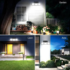 Solar 3-Heads Wall Light With Sensor Lighting Function