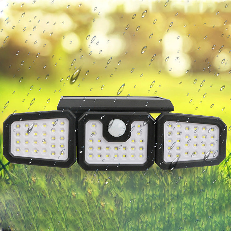Solar 3-Heads Wall Light With Sensor Lighting Function