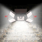 Solar 3-Heads Wall Light With Sensor Lighting Function