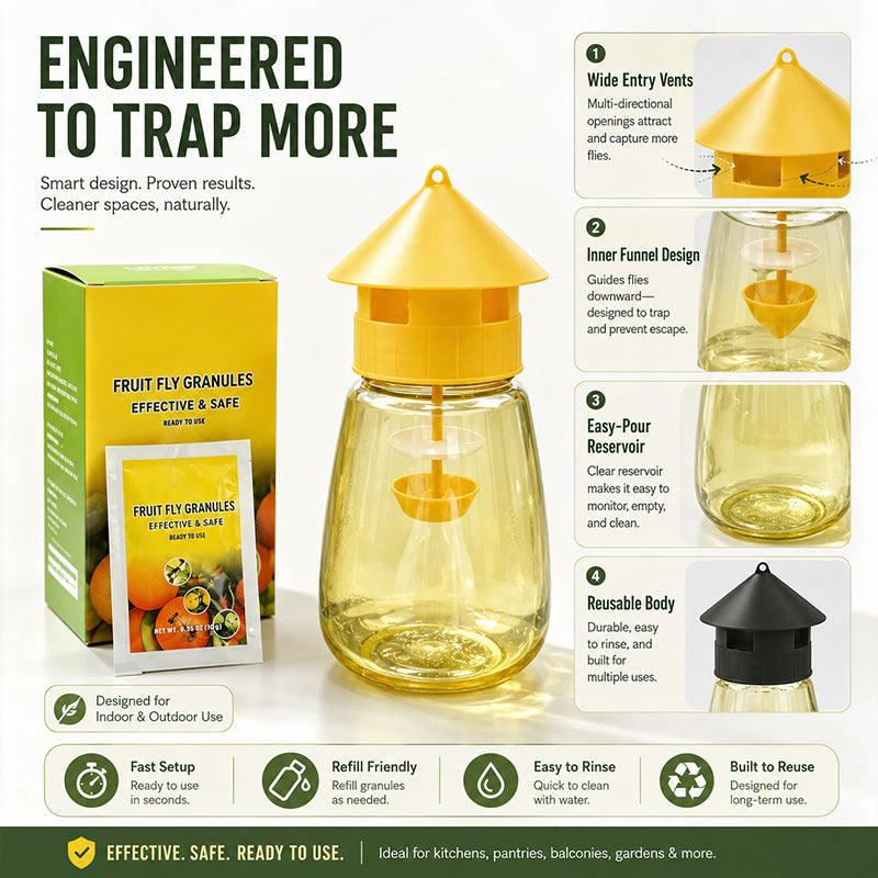 Reusable fly trap structure and design