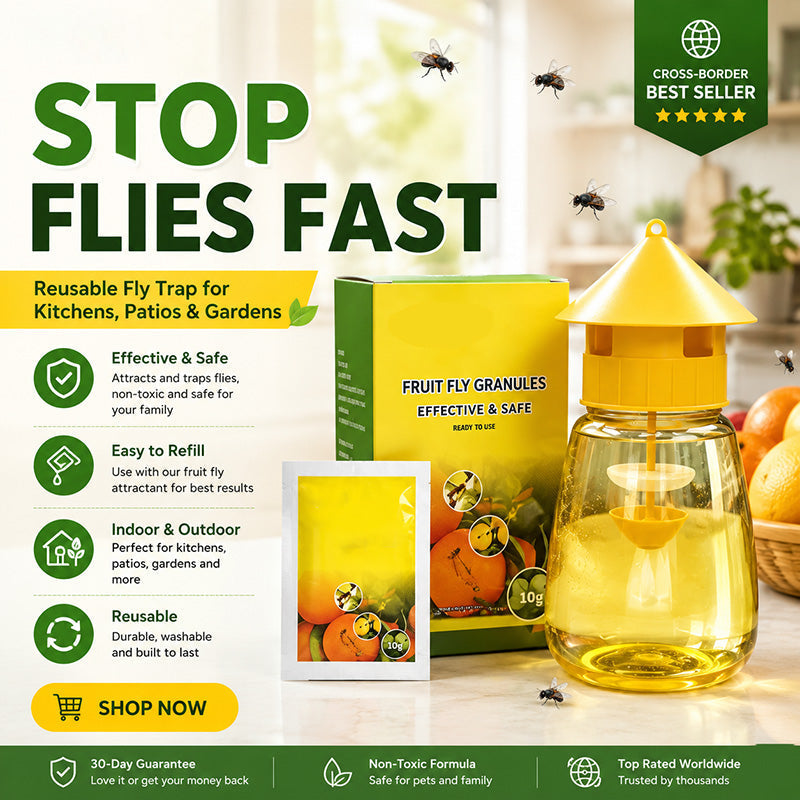 Reusable indoor and outdoor fly trap - main image
