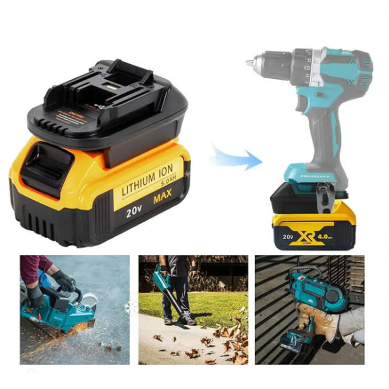 🔋 49% OFF NOW! ⚡ 18V Lithium Battery Adapter - Universal Compatibility with Power Tools, Lightweight & Long-Lasting 🛠️📦