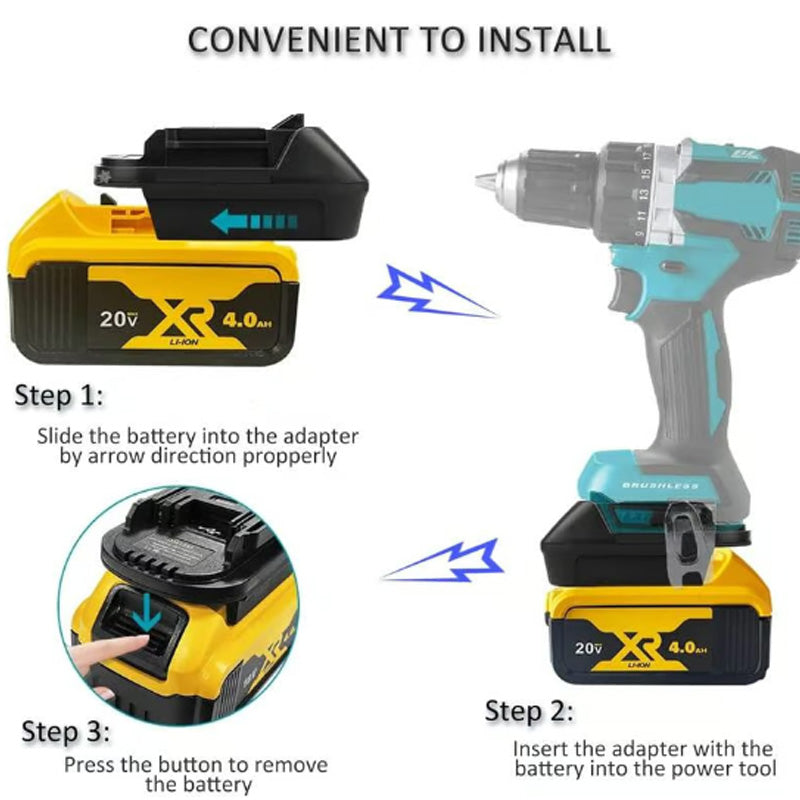 🔋 49% OFF NOW! ⚡ 18V Lithium Battery Adapter - Universal Compatibility with Power Tools, Lightweight & Long-Lasting 🛠️📦