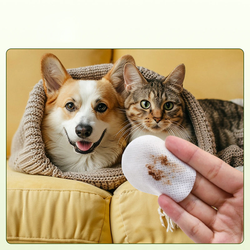 Natural Plant-Based Cleaning Wipes for Pet Eyes and Ears