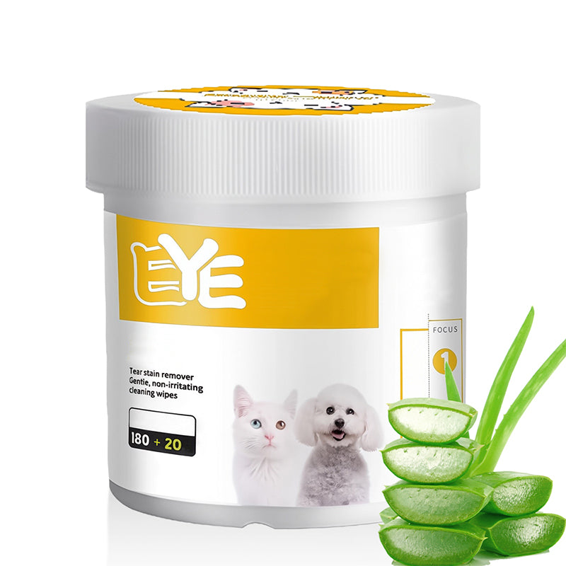 Natural Plant-Based Cleaning Wipes for Pet Eyes and Ears