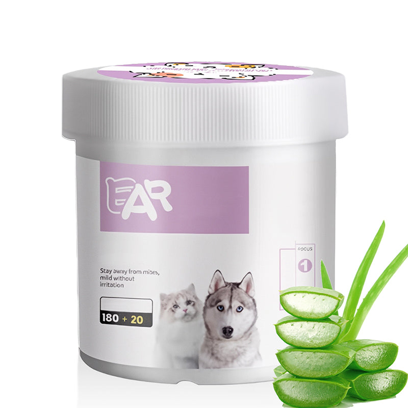 Natural Plant-Based Cleaning Wipes for Pet Eyes and Ears