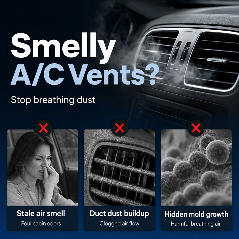 Car Air Conditioner Foam Cleaner Deep Vent Odor Eliminator