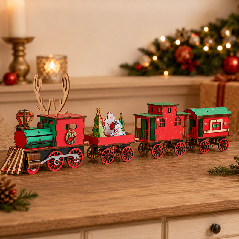 📢📢 50% Off!! 🥳 💞 Over 50,000 Sold! ⚡🚂 Holiday-Themed DIY Train Puzzle