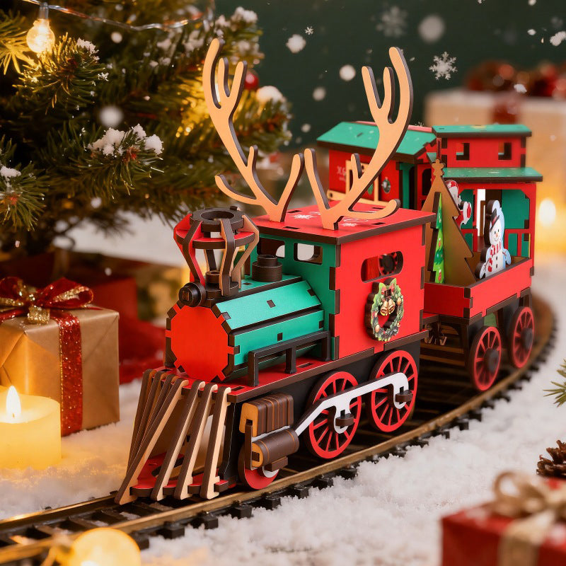 📢📢 50% Off!! 🥳 💞 Over 50,000 Sold! ⚡🚂 Holiday-Themed DIY Train Puzzle