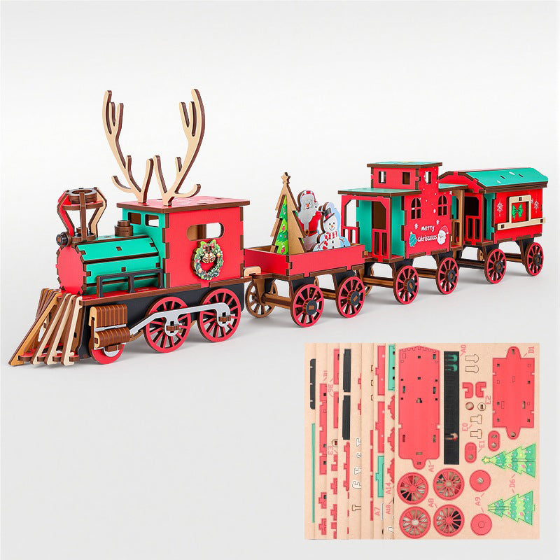 📢📢 50% Off!! 🥳 💞 Over 50,000 Sold! ⚡🚂 Holiday-Themed DIY Train Puzzle