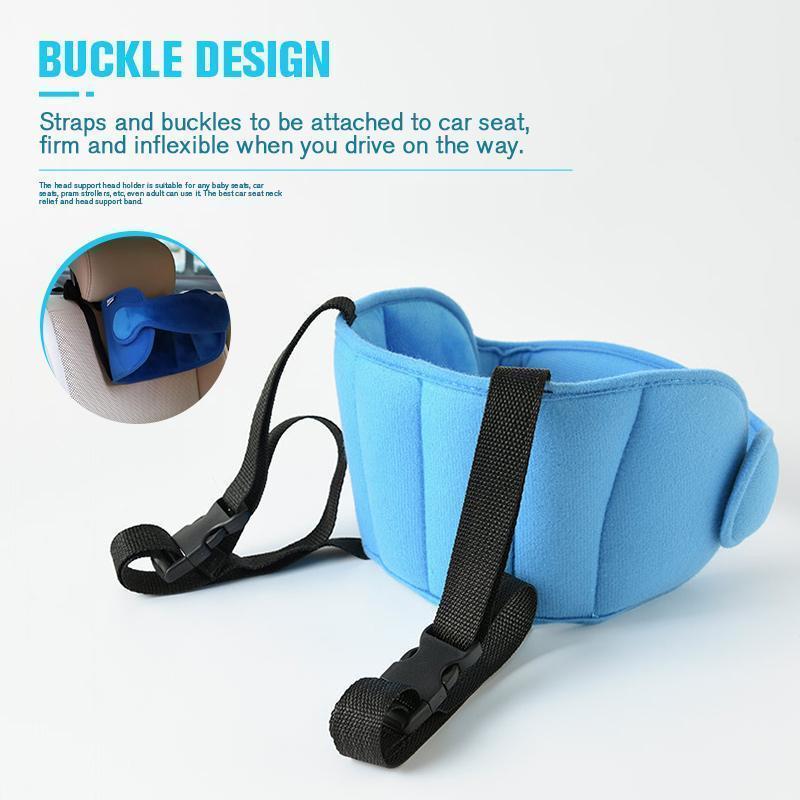 😴Kids Car Sleeping Head Support Band – Adjustable Toddler Sleep Headrest Pillow, Anti-Droop Child Head Stabilizer for Car Seats, Prevent Neck Soreness During Road Trips