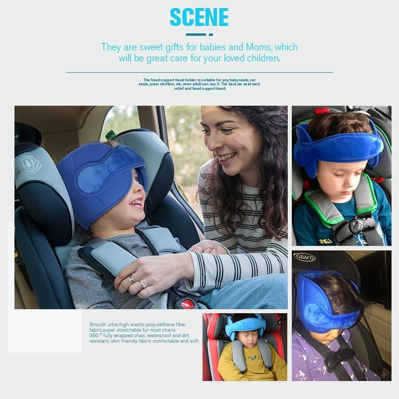 😴Kids Car Sleeping Head Support Band – Adjustable Toddler Sleep Headrest Pillow, Anti-Droop Child Head Stabilizer for Car Seats, Prevent Neck Soreness During Road Trips