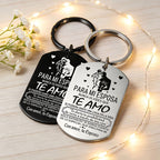 Stainless Steel Couple Keychain