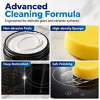 Glass Stove Cleaner Paste 80g with Sponge Burnt Stain Remover