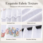 🎉 2026 Sale — Over 23,200 Sold!🍓 Retro Lace Short Kitchen Curtain – Hollow-out ✨