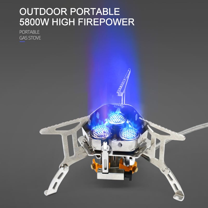 ⛺ LIMITED-TIME 50% OFF! ✨ Camping Gas Burner – 5800W, Piezo Ignition, Windproof 🔥
