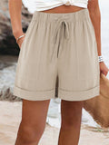 Women's Cotton Linen Vacation Shorts